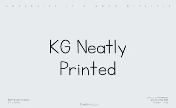 KG Neatly Printed Font