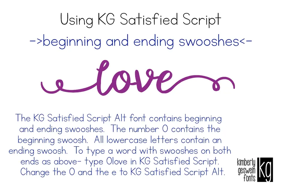KG Satisfied Script Font