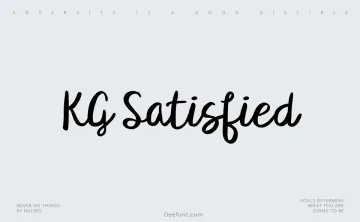 KG Satisfied Script Font