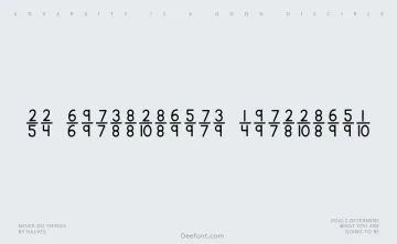 KG Traditional Fractions Font