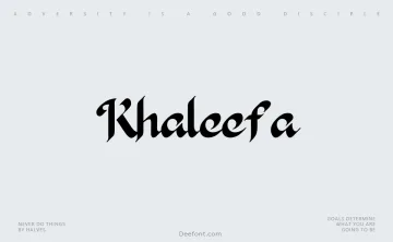 Khaleefa Font