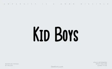 Kid Boys Font