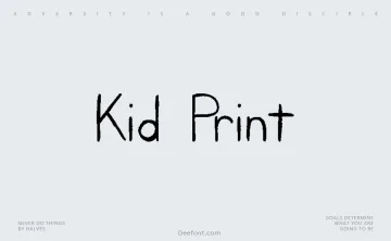 Kid Print Font