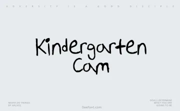 Kindergarten Cam Font