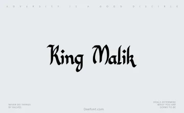 King Malik Font