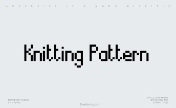 Knitting Pattern Font