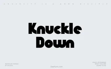 Knuckle Down Font