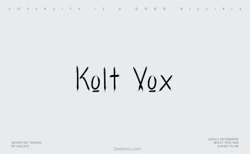 Kolt Vox Font