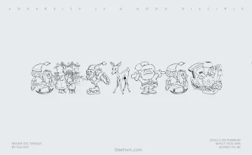 KR Christmas Color Me Font