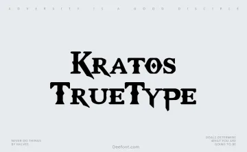 Kratos TrueType Font