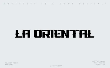 La Oriental Font