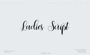 Ladies Script Font