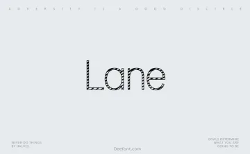 Lane Font