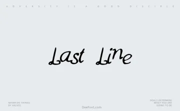 Last Line Font