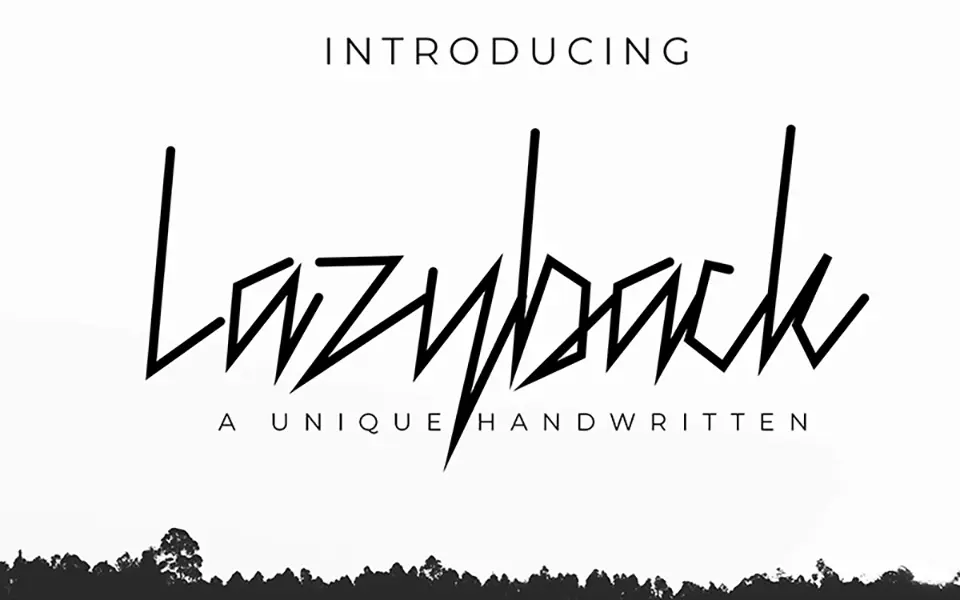 Lazy Back Font