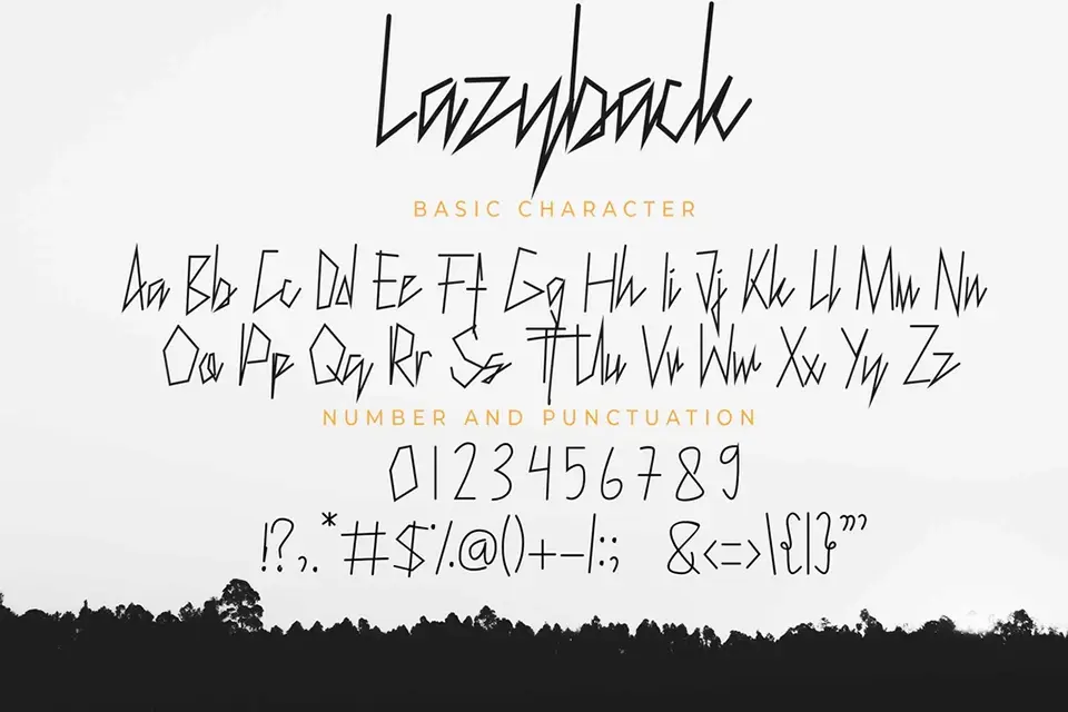Lazy Back Font
