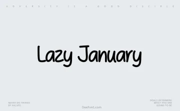 Lazy January Font