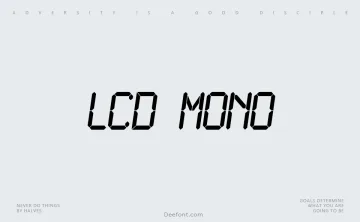 LCD  LCD Mono Font