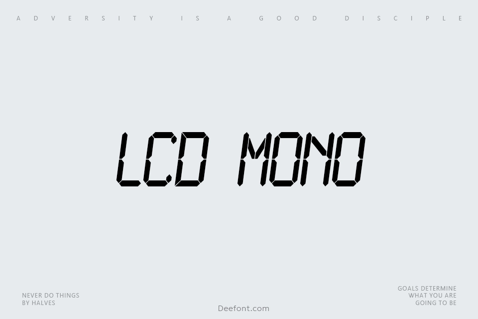 LCD LCD Mono Font