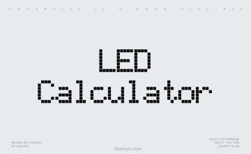 LED Calculator Font