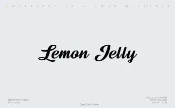Lemon Jelly Font