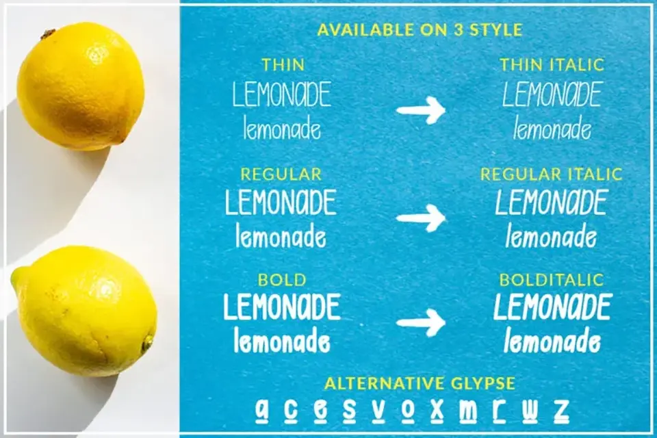 Lemonade Typeface