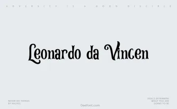Leonardo da Vincen Font