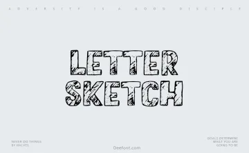 Letter Sketch Font