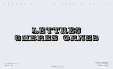 Lettres ombrées ornées Font