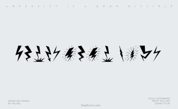 Lightning Bolt Font