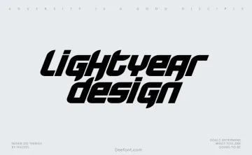 Lightyear Design Font