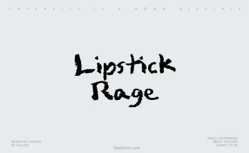 Lipstick Rage Font