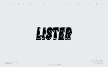 Lister Font