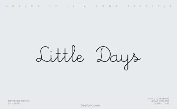 Little Days Font