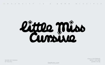 Little Miss Cursive Font