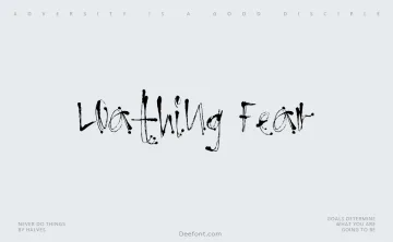 Loathing Fear Font