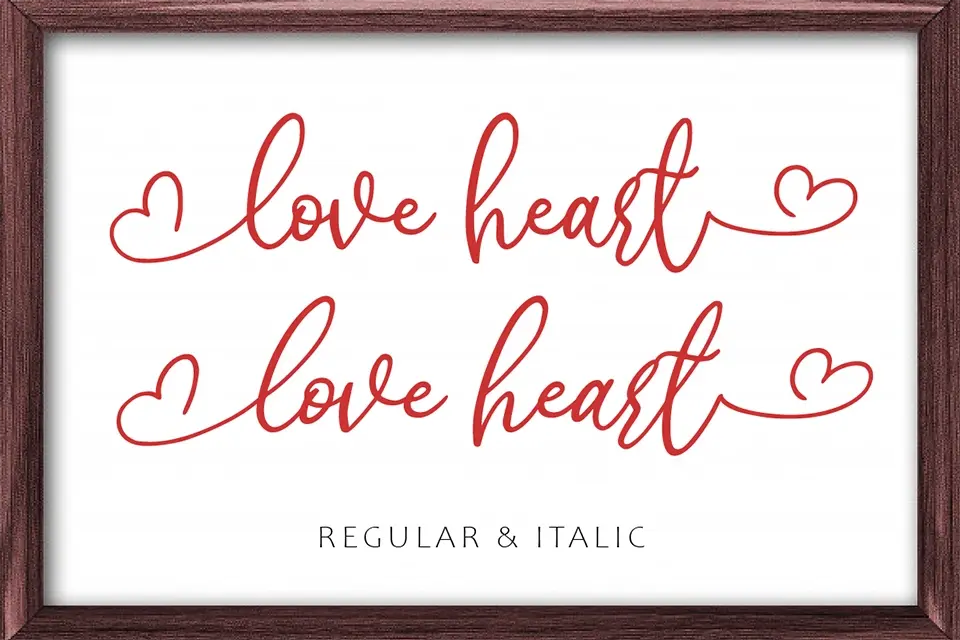 Love Heart Font