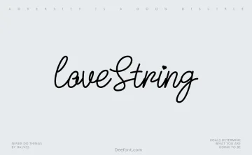 Love String Font
