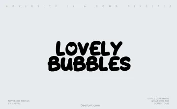 Lovely Bubbles Font