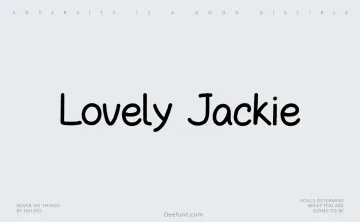 Lovely Jackie Font
