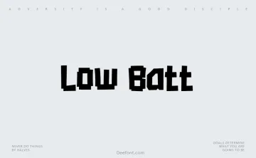 Low Batt Font