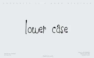Lower Case Font