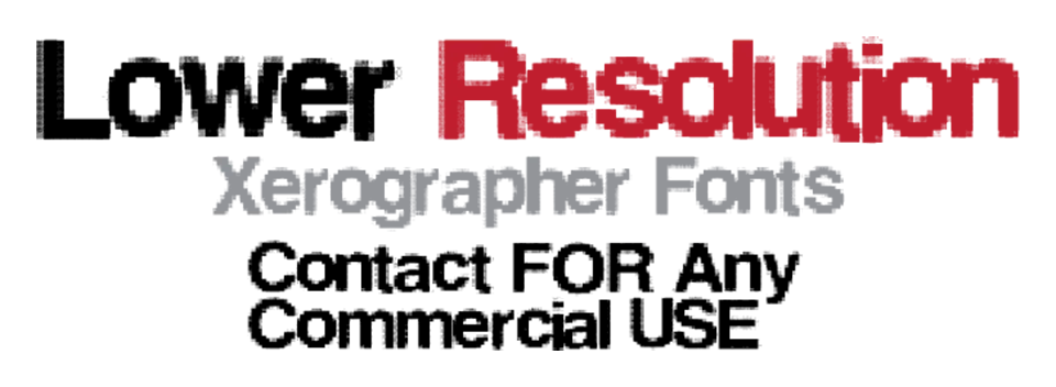 Lower Resolution Font