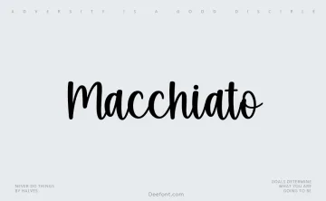 Macchiato Font