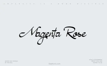 Magenta Rose Font
