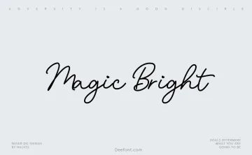 Magic Bright Script Font