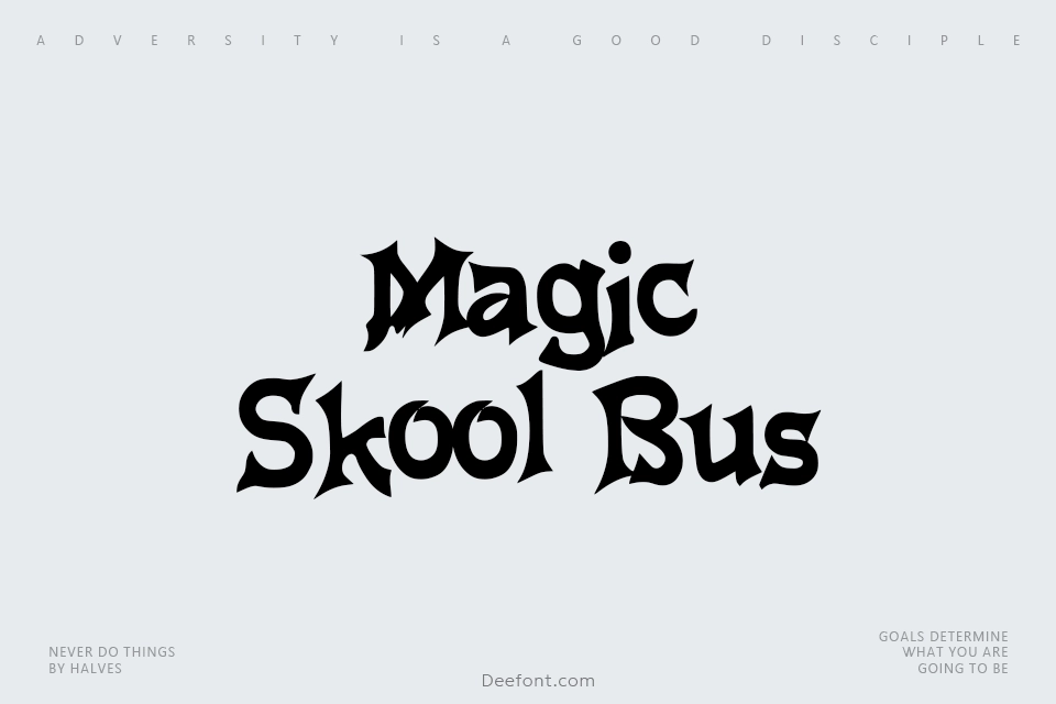 Magic Skool Bus Font