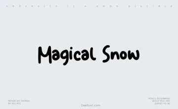 Magical Snow Font