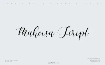 Maheisa Script Font