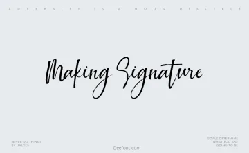 Making Signature Font